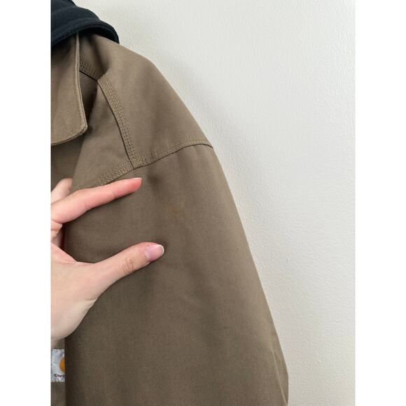 Carhartt Roane Hooded Quick Duck Shirt Jacket - Picture 5 of 12